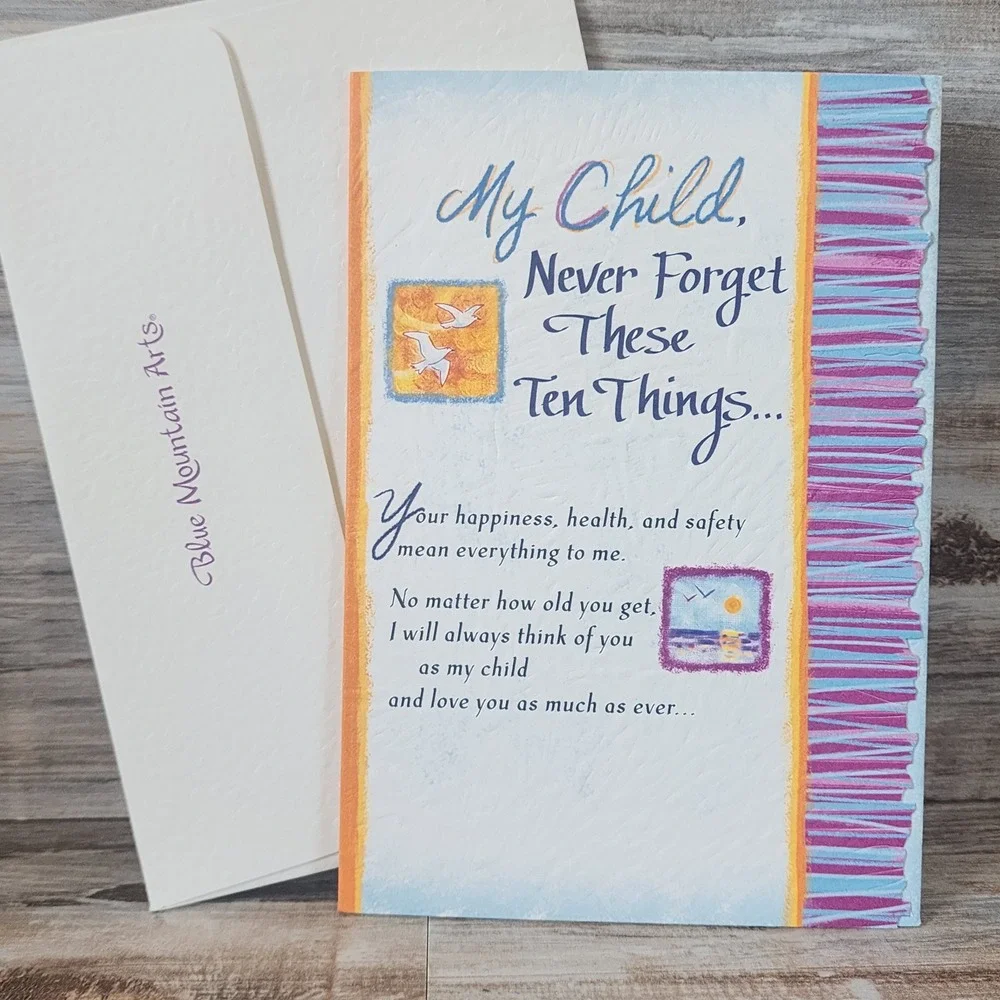 Blue Mountain Arts My Child Never Forget These Ten Things Card Barbara Cage
